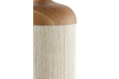 Hanglamp 3L 90x22x32 cm DANIA hout print naturel+touw crème