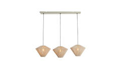 Hanging lamp 3L 120x42x130 cm FELIDA cream
