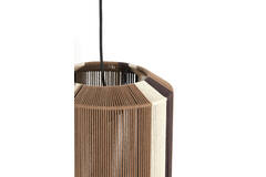 Hanging lamp Ø30x46 cm KOZANA brown+cream+dark brown