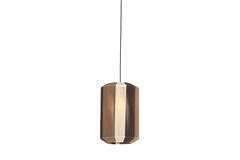 Hanging lamp Ø30x46 cm KOZANA brown+cream+dark brown