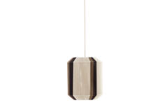 Hanglamp Ø36x43 cm KOZANA crème+donker bruin