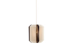 Hanglamp Ø36x43 cm KOZANA crème+donker bruin