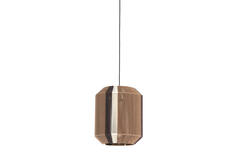 Hanging lamp Ø36x43 cm KOZANA brown+cream+dark brown