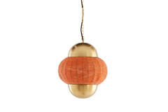 Hanglamp Ø33x38 cm CETARA kralen oranje+brons