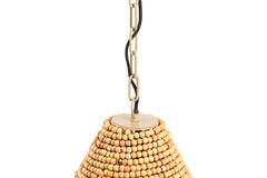 Hanglamp Ø31x39 cm KABINDA kralen naturel