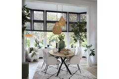 Hanglamp Ø31x39 cm KABINDA kralen naturel
