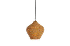 Hanglamp Ø28x30 cm KALENGA kralen naturel