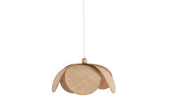 Hanging lamp Ø60,5x30,5 cm LAVRIO webbing natural+wood