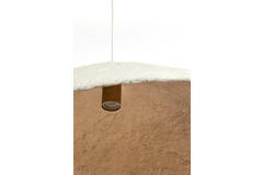 Lámpara colgante 71x53,5x23 cm LONIA crema+bronce antiguo