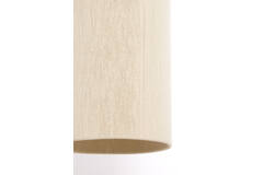 Hanging lamp Ø16x31 cm DANIA wood print natural+rope cream