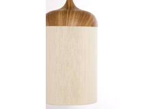Hanging lamp Ø22x41,5 cm DANIA wood print natural+rope cream