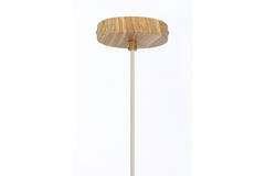 Hanglamp Ø27,5x52 cm DANIA hout print naturel+touw crème