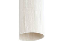 Hanglamp Ø27,5x52 cm DANIA hout print d bruin+touw crème