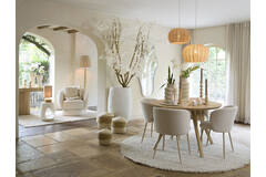 Hanglamp Ø51x34 cm RAFAELLA raffia naturel