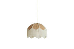 Hanglamp Ø40x33 cm MALACIA raffia naturel+crème