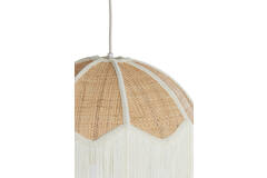 Hanglamp Ø40x33 cm MALACIA raffia naturel+crème