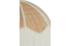 Hanglamp Ø40x33 cm MALACIA raffia naturel+crème