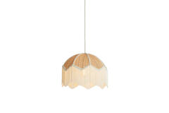 Hanglamp Ø40x33 cm MALACIA raffia naturel+crème
