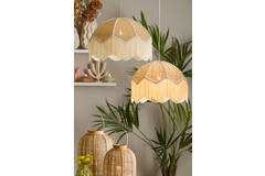 Hanglamp Ø40x33 cm MALACIA raffia naturel+crème