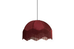 Hanglamp Ø50x38 cm MALACIA velvet bordeaux