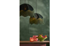 Hanglamp Ø50x38 cm MALACIA velvet groen