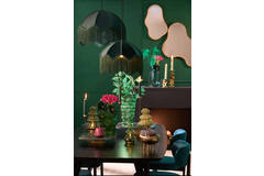Hanglamp Ø50x38 cm MALACIA velvet groen