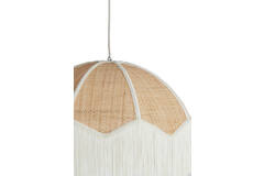 Hanging lamp Ø50x38 cm MALACIA raffia natural+cream