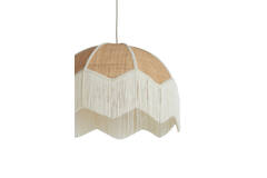 Hanging lamp Ø50x38 cm MALACIA raffia natural+cream