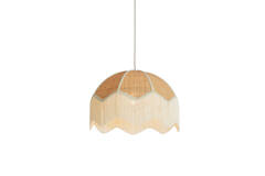 Hanging lamp Ø50x38 cm MALACIA raffia natural+cream