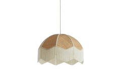 Hanglamp Ø60x41 cm MALACIA raffia naturel+crème