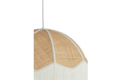 Hanglamp Ø60x41 cm MALACIA raffia naturel+crème