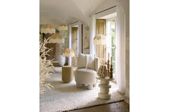 Hanglamp Ø60x41 cm MALACIA raffia naturel+crème