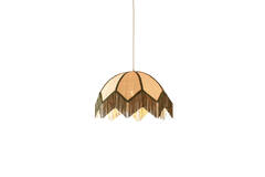 Hanging lamp Ø45x32,5 cm SULINA raffia natural+green