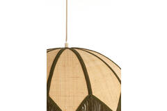 Hanging lamp Ø55x36,5 cm SULINA raffia natural+green
