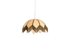 Hanging lamp Ø55x36,5 cm SULINA raffia natural+green