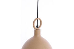 Hanging lamp Ø24x39 cm ROSERO terra+brown spotted