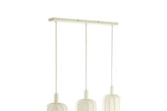 Hanging lamp 3L 80x21x34 cm TUFIA linen cream