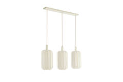 Hanging lamp 3L 80x21x34 cm TUFIA linen cream