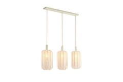Hanging lamp 3L 80x21x34 cm TUFIA linen cream