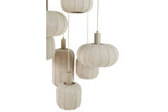 Hanging lamp 7L Ø53x104 cm TUFIA linen natural