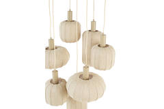 Hanging lamp 7L Ø53x104 cm TUFIA linen natural