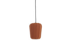 Hanglamp Ø20x25 cm BIBURY hout print donker bruin+terra