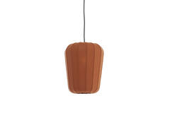 Hanglamp Ø30x37,5 cm BIBURY hout print donker bruin+terra