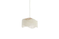 Hanging lamp Ø40x26 cm TIFFANY raffia natural+cream