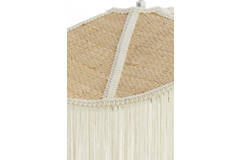 Hanging lamp Ø40x26 cm TIFFANY raffia natural+cream