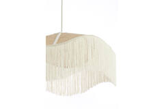 Hanging lamp Ø40x26 cm TIFFANY raffia natural+cream