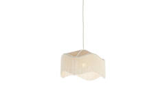 Hanging lamp Ø40x26 cm TIFFANY raffia natural+cream