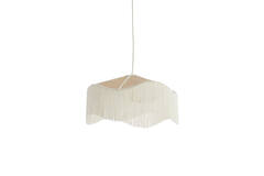 Hanging lamp Ø50x28 cm TIFFANY raffia natural+cream