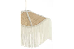 Hanging lamp Ø50x28 cm TIFFANY raffia natural+cream