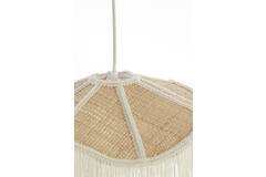 Hanging lamp Ø50x28 cm TIFFANY raffia natural+cream